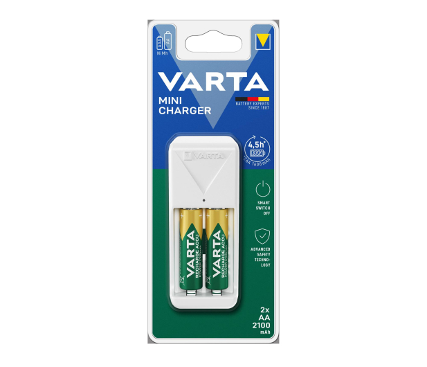 Varta Ładowarka MINI 57656 +2xAA 2100mAh - 1456646 - zdjęcie
